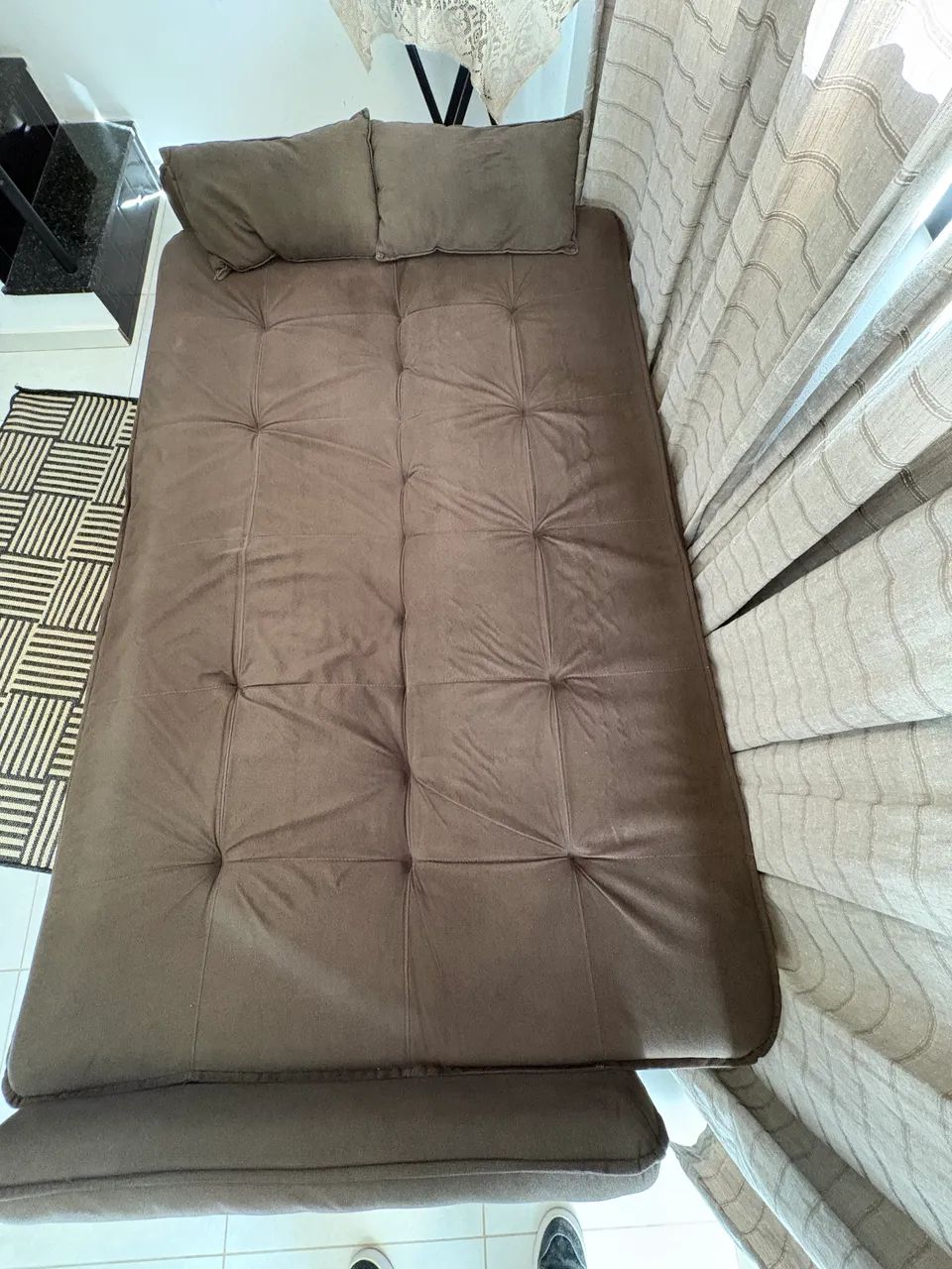 Sofá-Cama Casal 3 Lugares Suede - Foto 3
