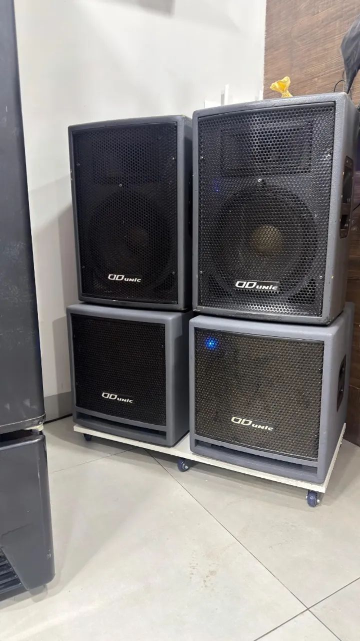 Par de sub e par de altas ativo/passivo UNIC 12 polegadas