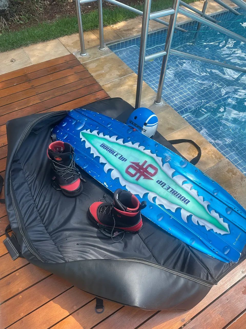 Prancha Wakeboard + Botas + Bag + Capacete ! Kit top ! Campinas-sp - Foto 2