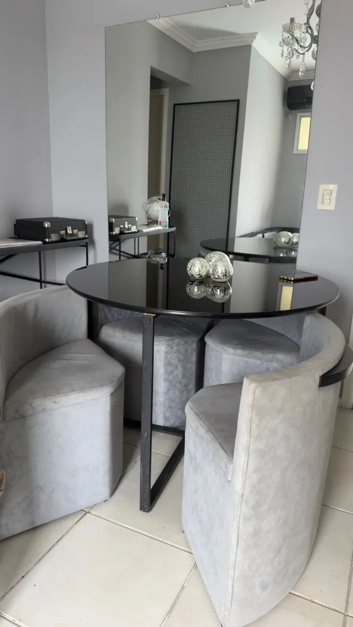 MESA DE JANTAR PRETA ? ELEGÂNCIA E SOFISTICAÇÃO - Foto 4