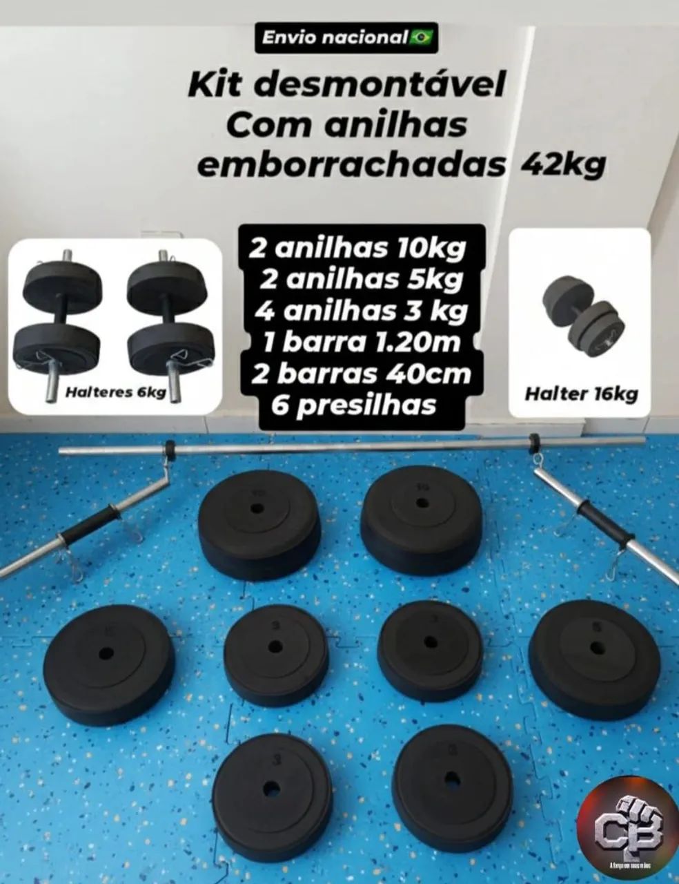 Kit musculação 42kg 