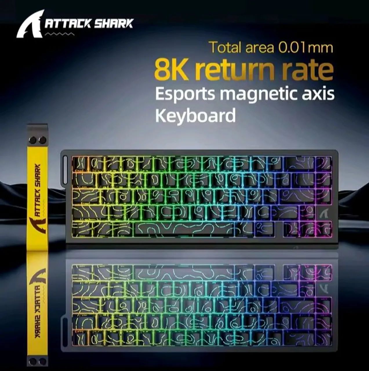 TECLADO GAMER ATTACK SHARK MAGNÉTICO X68 - Foto 2