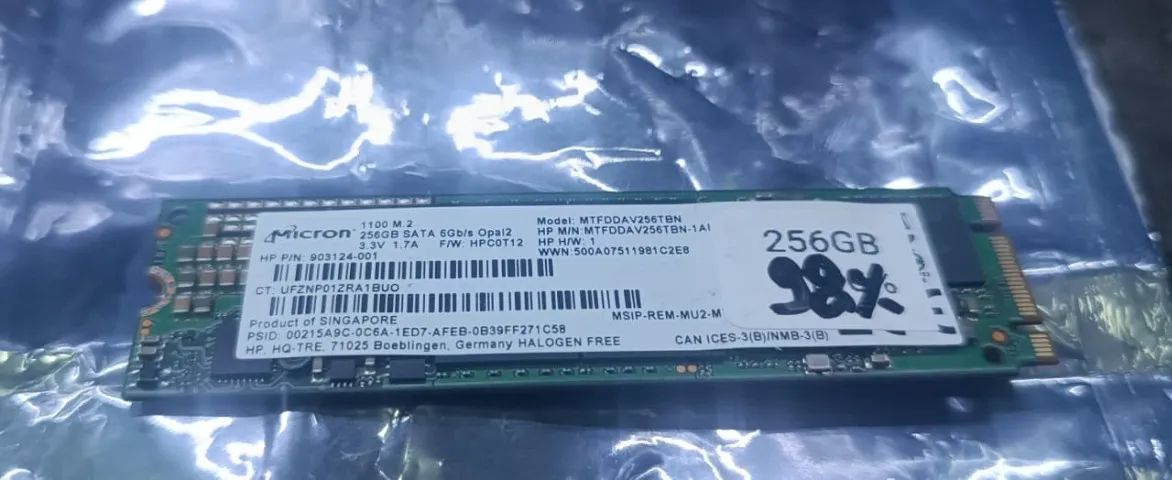 SSD M2 SATA 256GB 98% SAUDE - Foto 2