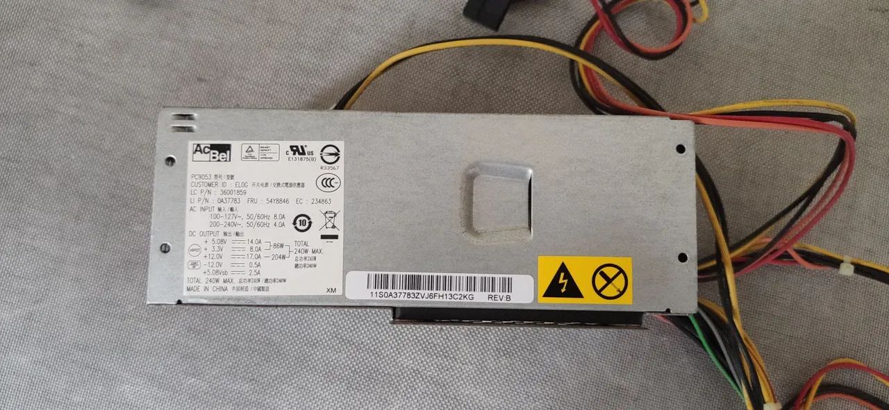 Fonte ACBEL ATX slim 80 Plus 240w PC9053 - Foto 5