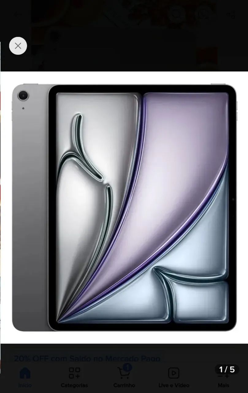 Ipad Air M4, 11 Polegadas, Wi-Fi, 256 GB, quase sem uso. Imperdível! - Foto 2