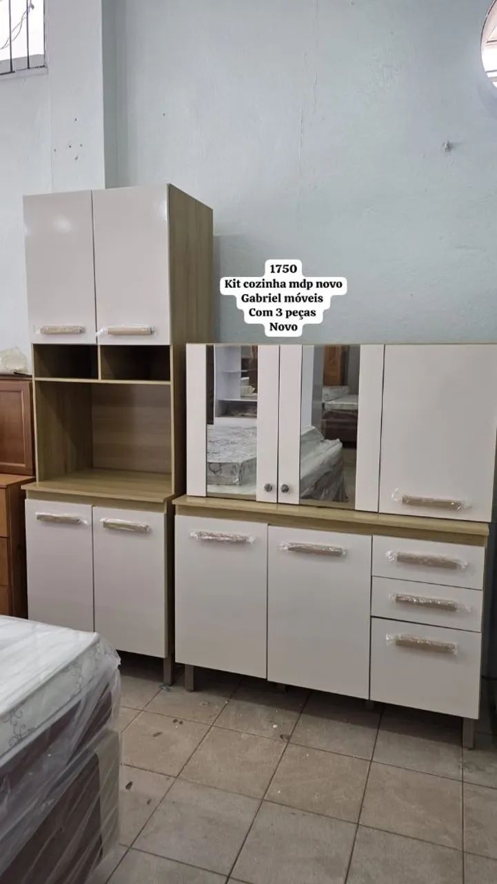 KIT COZINHA EM MDP COM 3 PEÇAS NOVO