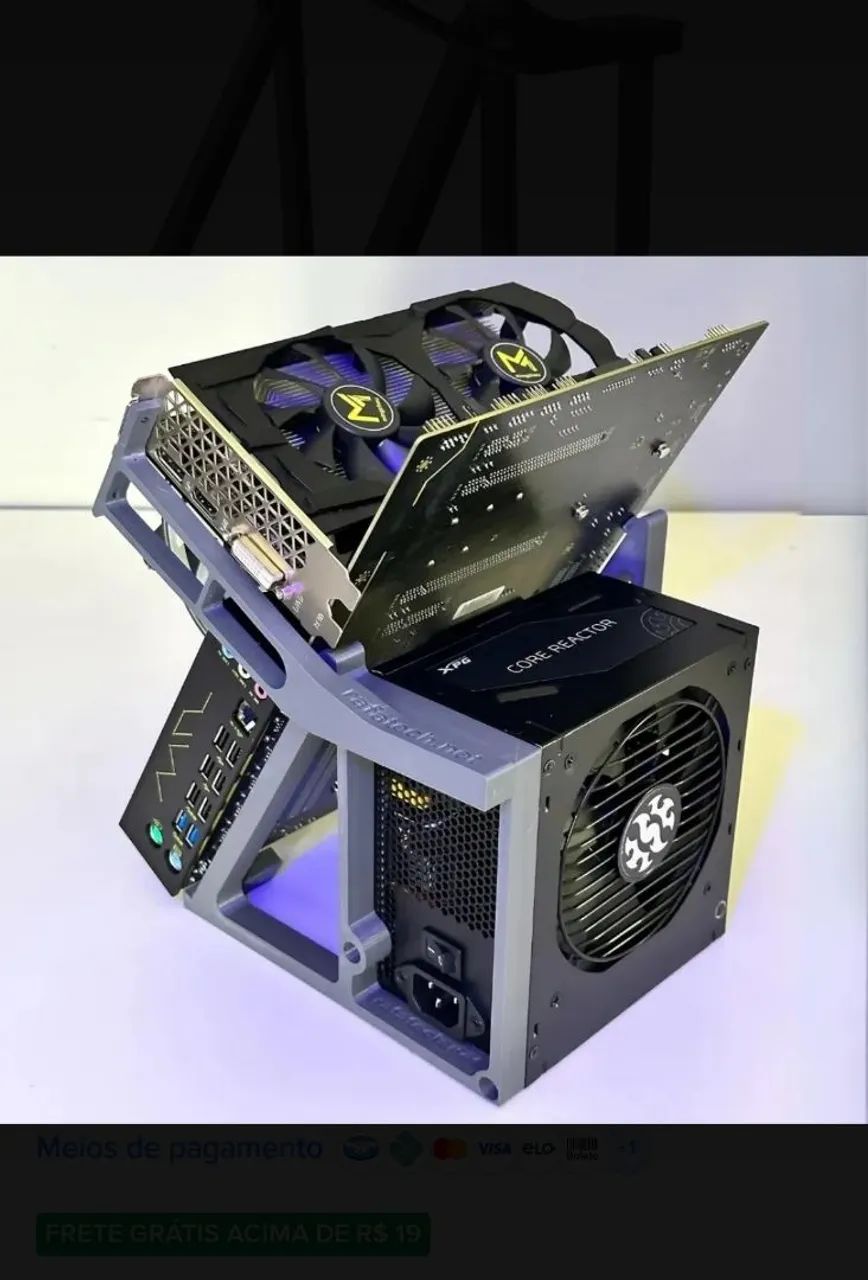 Suporte Placa Mãe Cpu  + Gpu Mining Rig Frame 3d - Foto 2