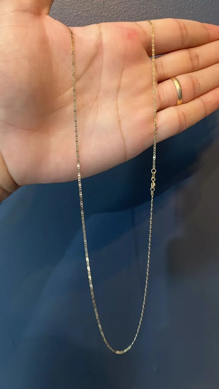 Ouro 18k 1,9 corrente piastrine gucci 70cm - Foto 5
