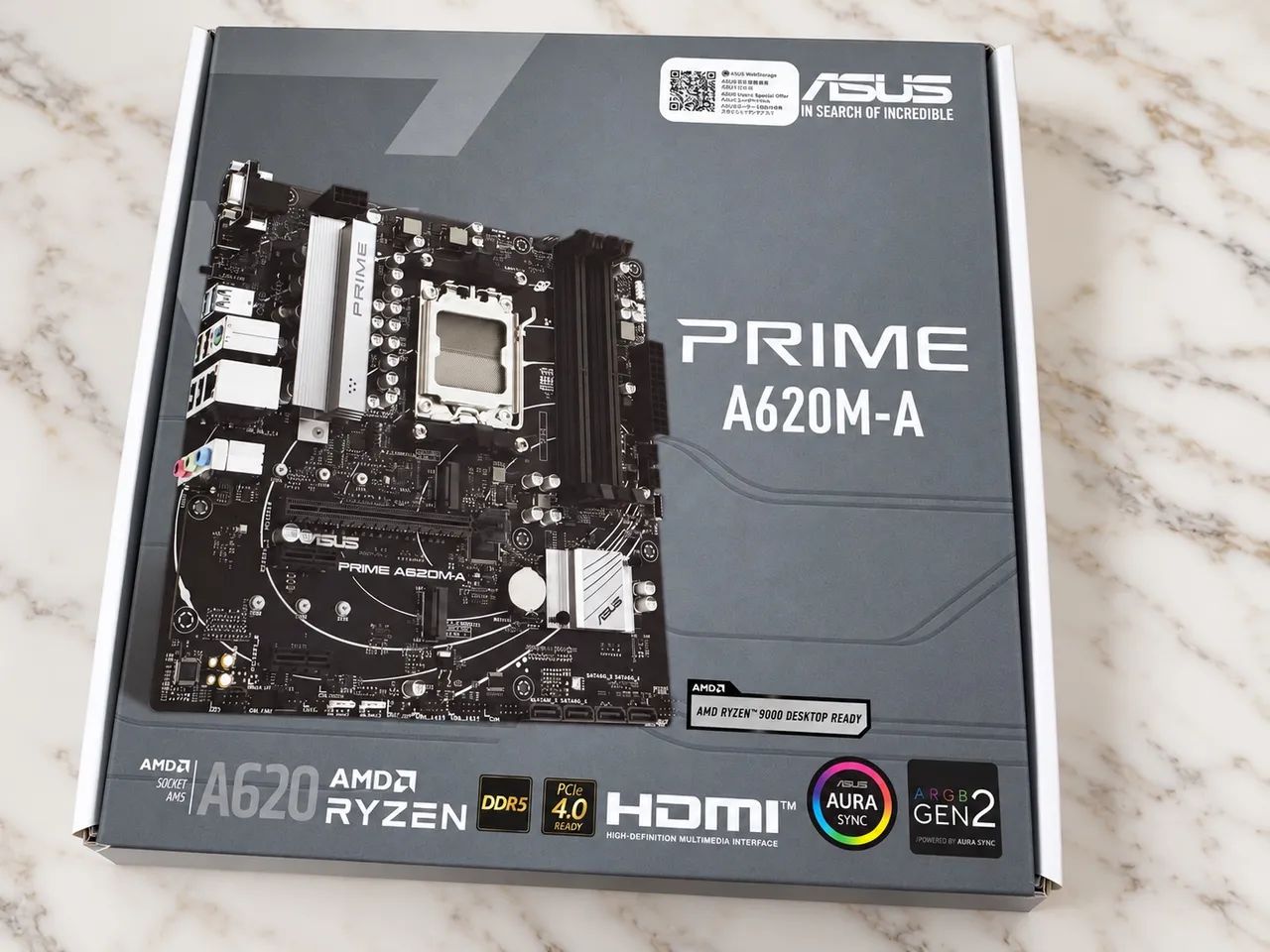 Placa-mãe ASUS PRIME A620M-A AM5 DDR5 - NOVA
