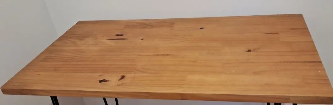 Mesa de madeira com pés de ferro  - Foto 5