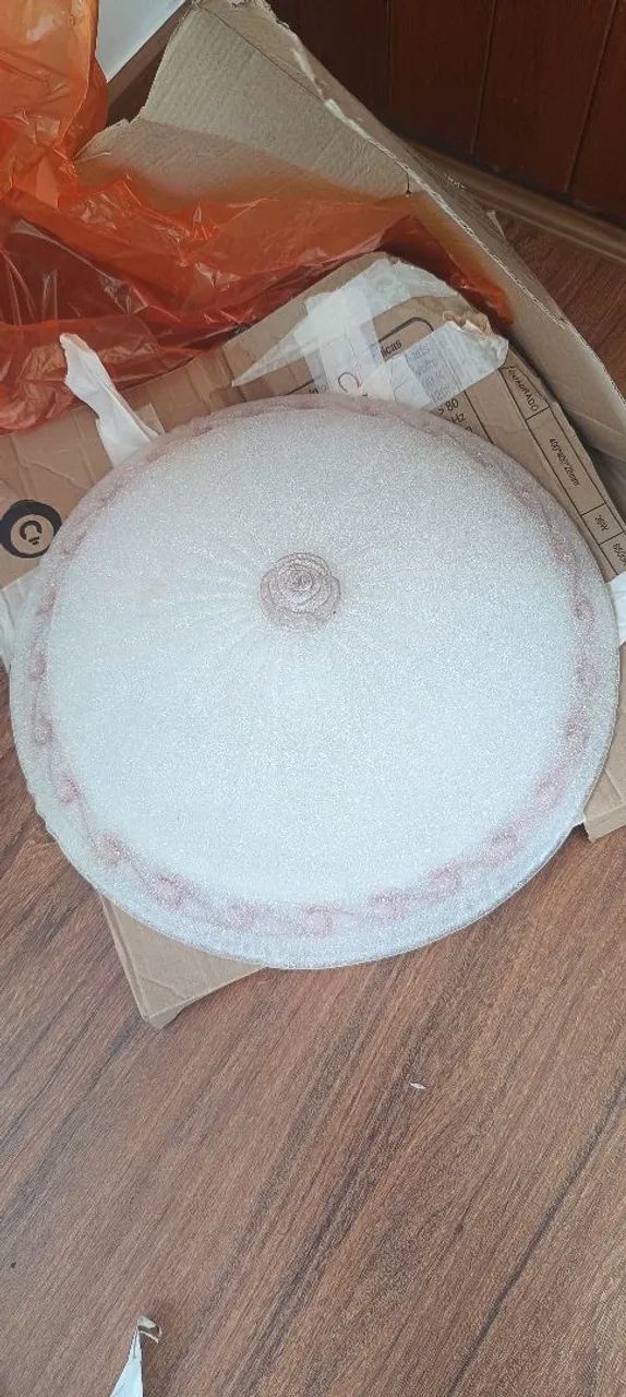 2 Plafons em vidro decorado perfeito - Foto 2