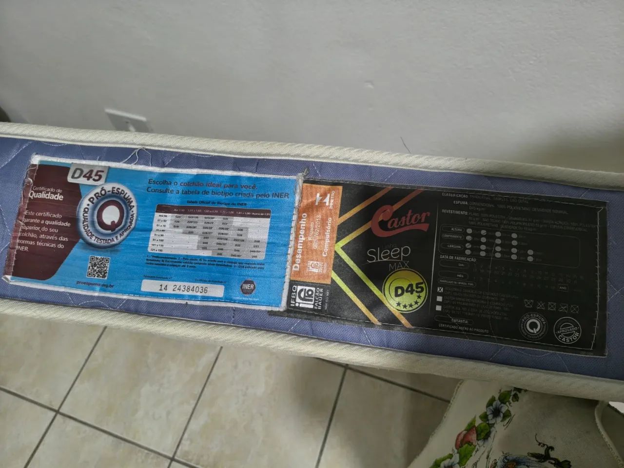 Colchão Castor D45 Semi ortopédico 