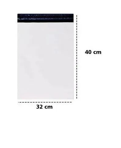 Saco Branco 32x40 Envio Envelope lacre adesivo segurança - Foto 2