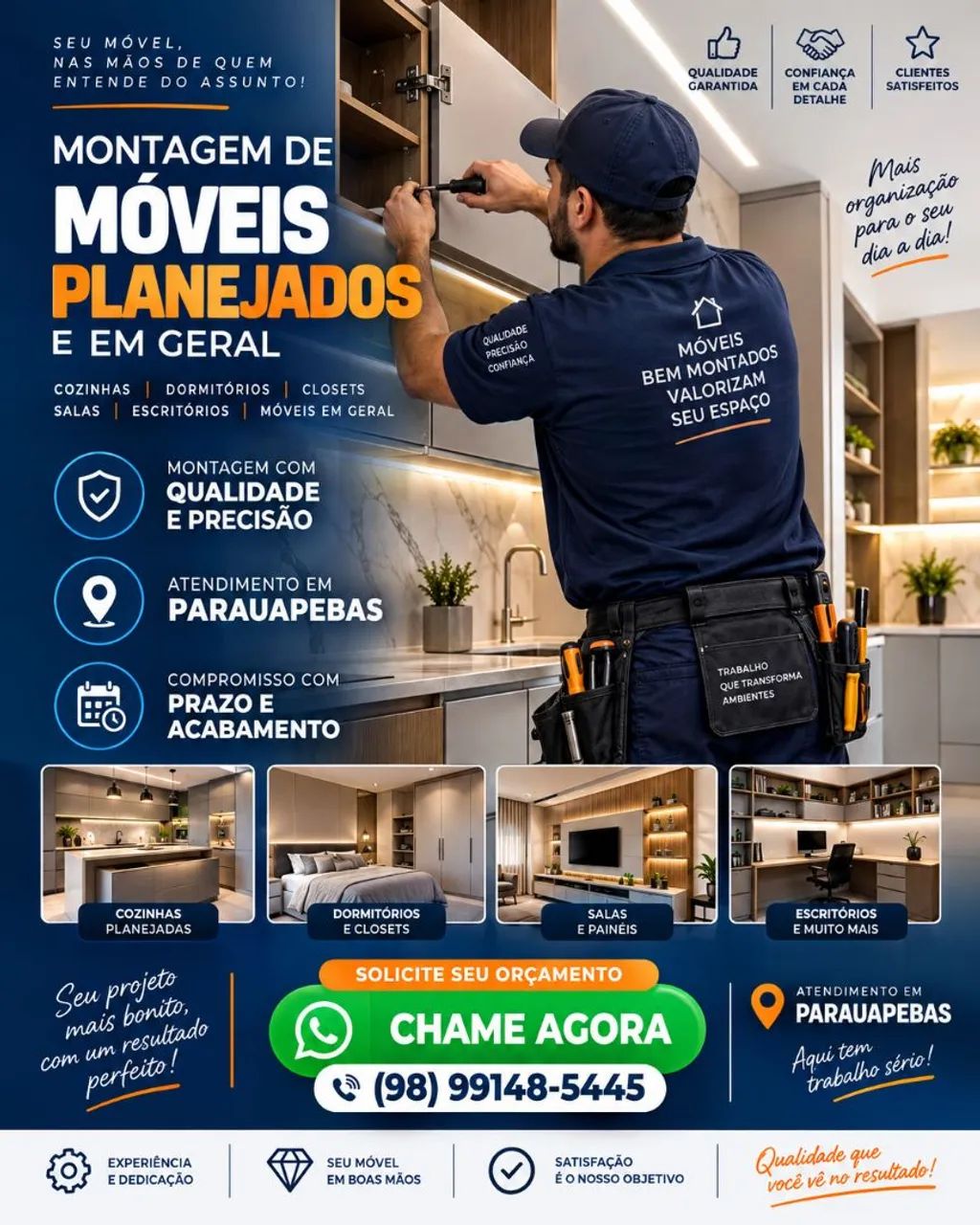 Móveis bem montados ambientes valorizados 