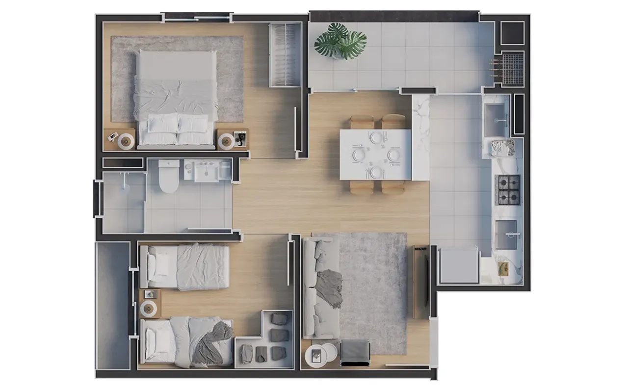 PLANTA 51m²