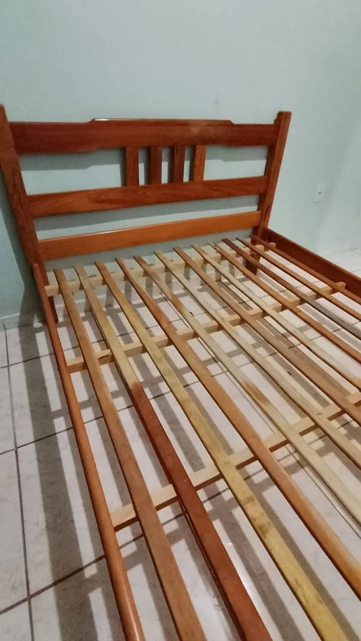 Cama Casal em madeira reforçada  - Foto 4