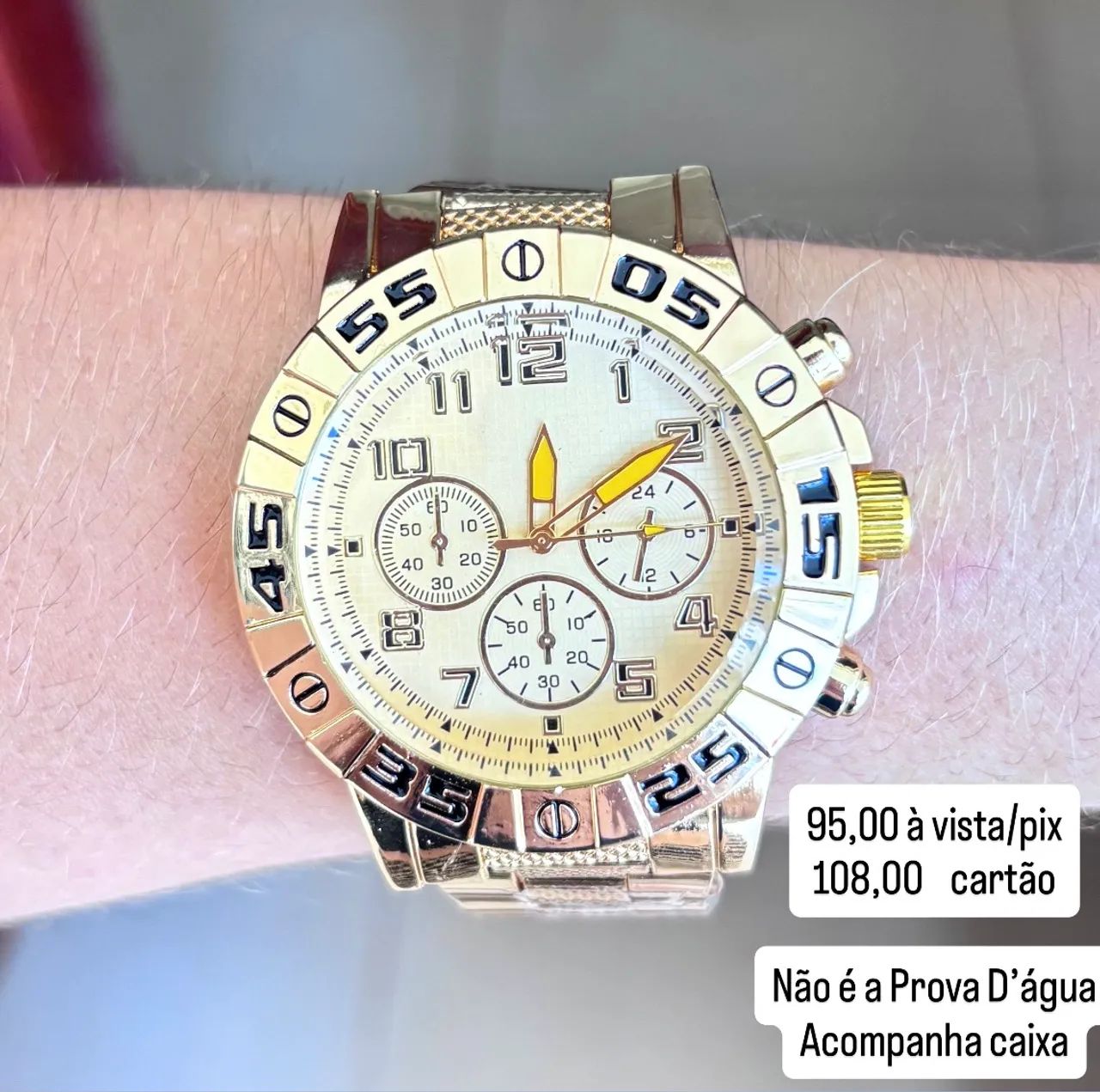 Relógio Dourado Masculino  - Foto 4