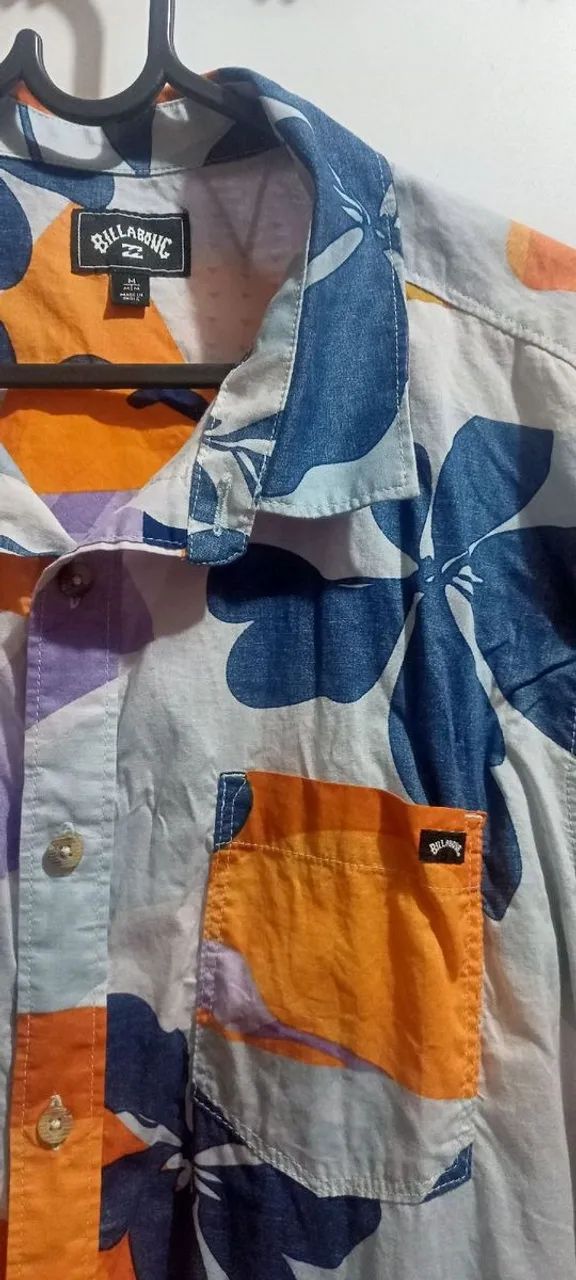 camisa florida billabong tamanho m - Foto 2