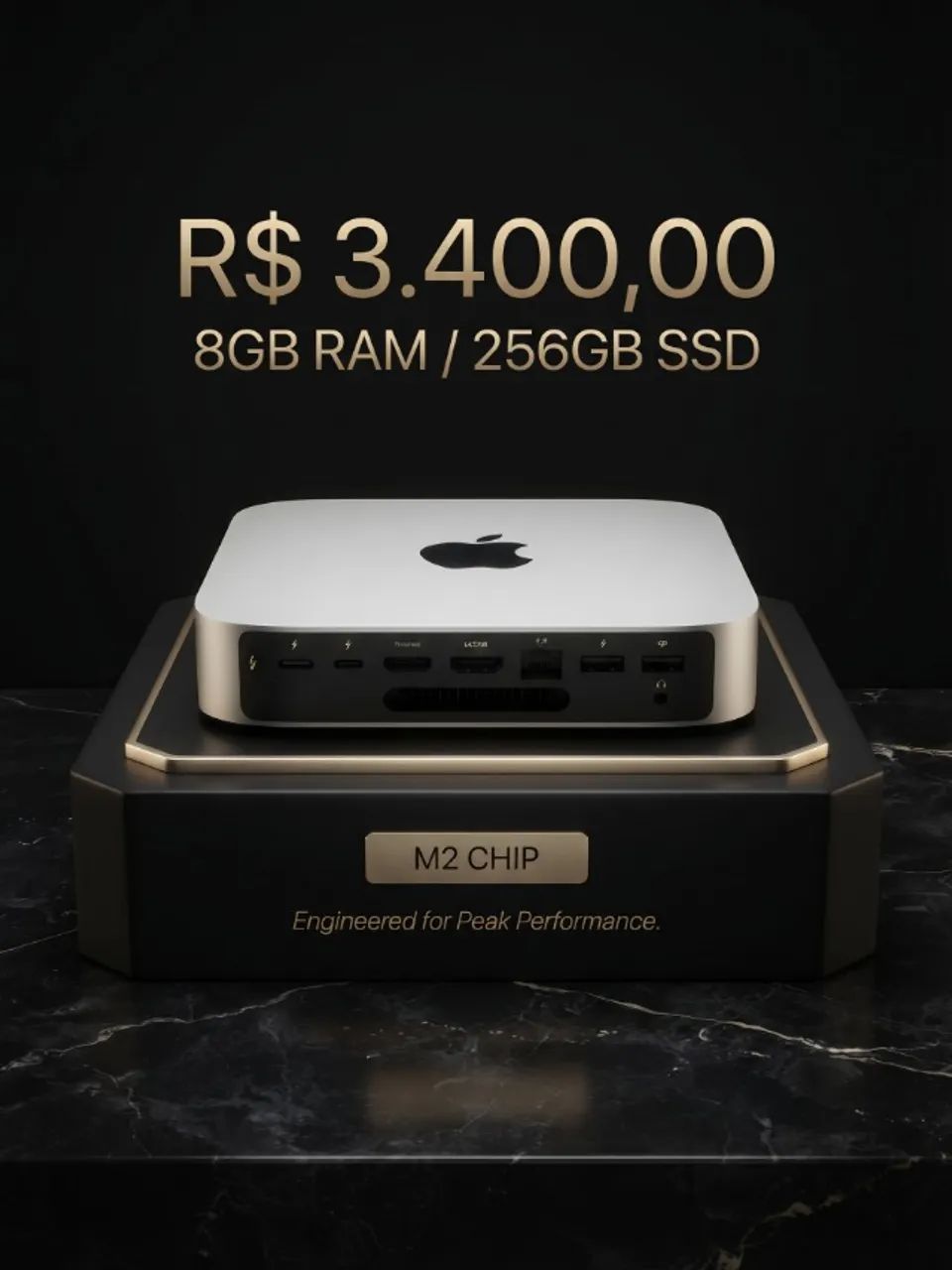 新品未開封Apple Mac mini (M2, 8GB, 256GB SSD) Apple Mac Mini M2 (8GB RAM / 256GB SSD) - Estado de Novo