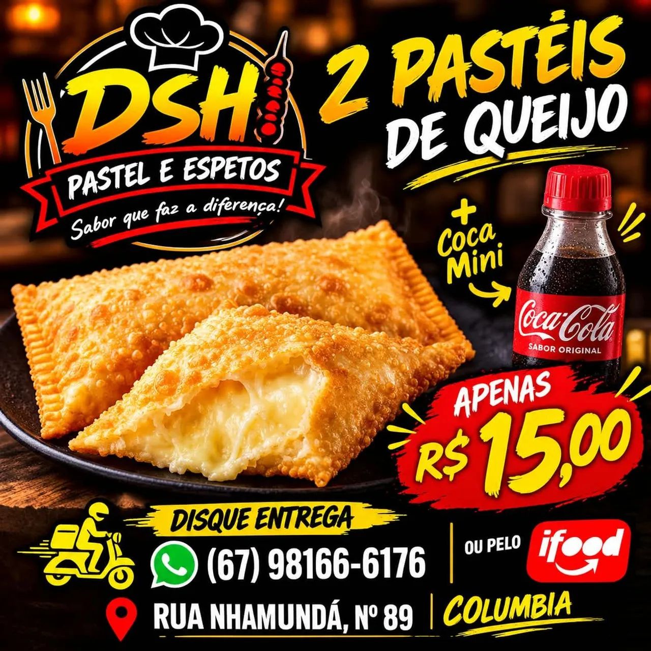 Pastel espetinho e marmita  - Foto 3