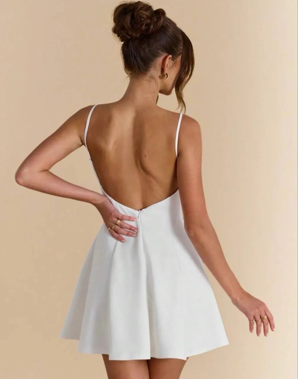 Vestido social curto branco 