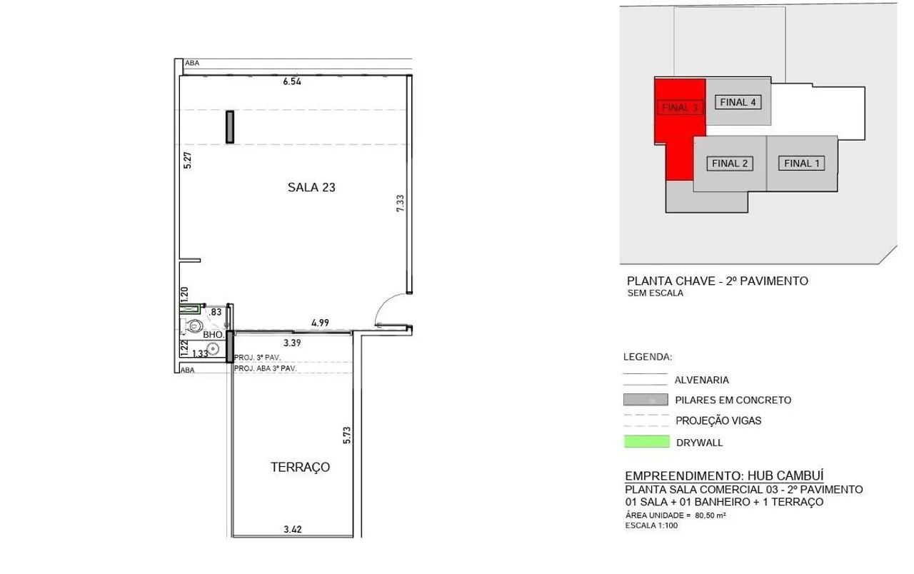 Exclusiva Sala Comercial Mixed-Use com de 80,50m² no centro do Cambuí, Campinas/SP - Foto 2
