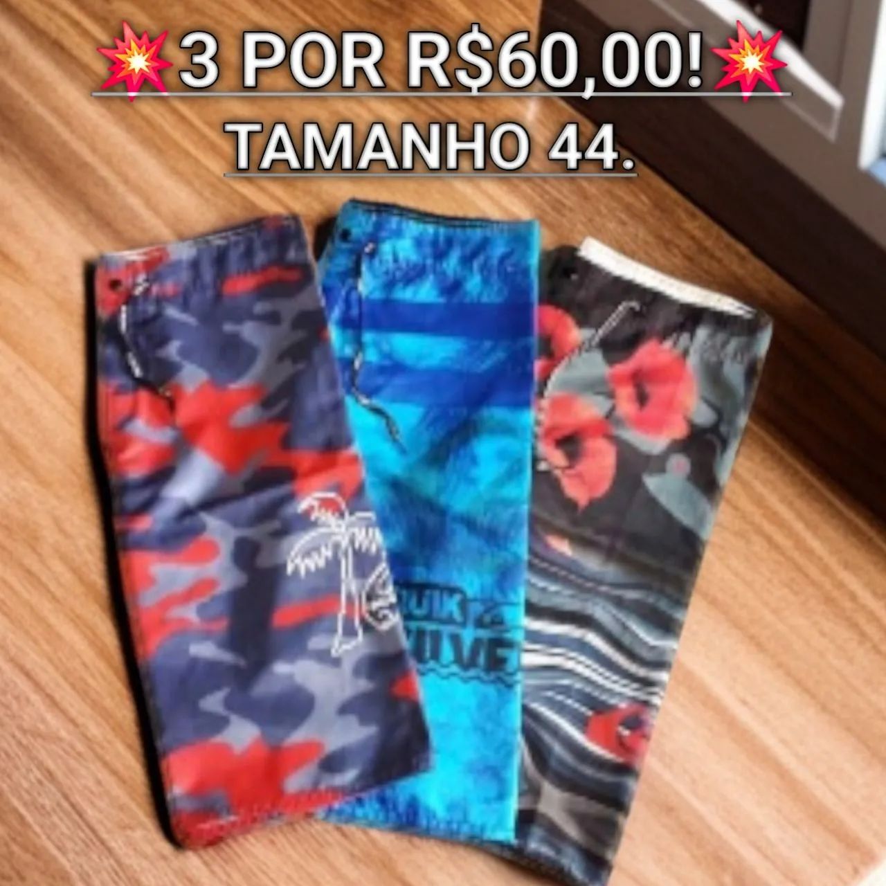 BERMUDAS TACTEL MASCULINA N°44.