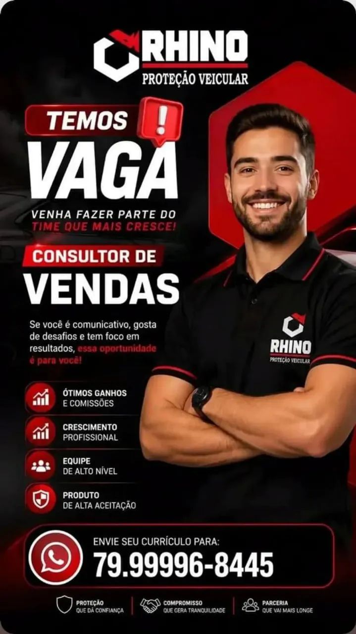 VAGA CONSULTOR DE VENDAS EXTERNO 