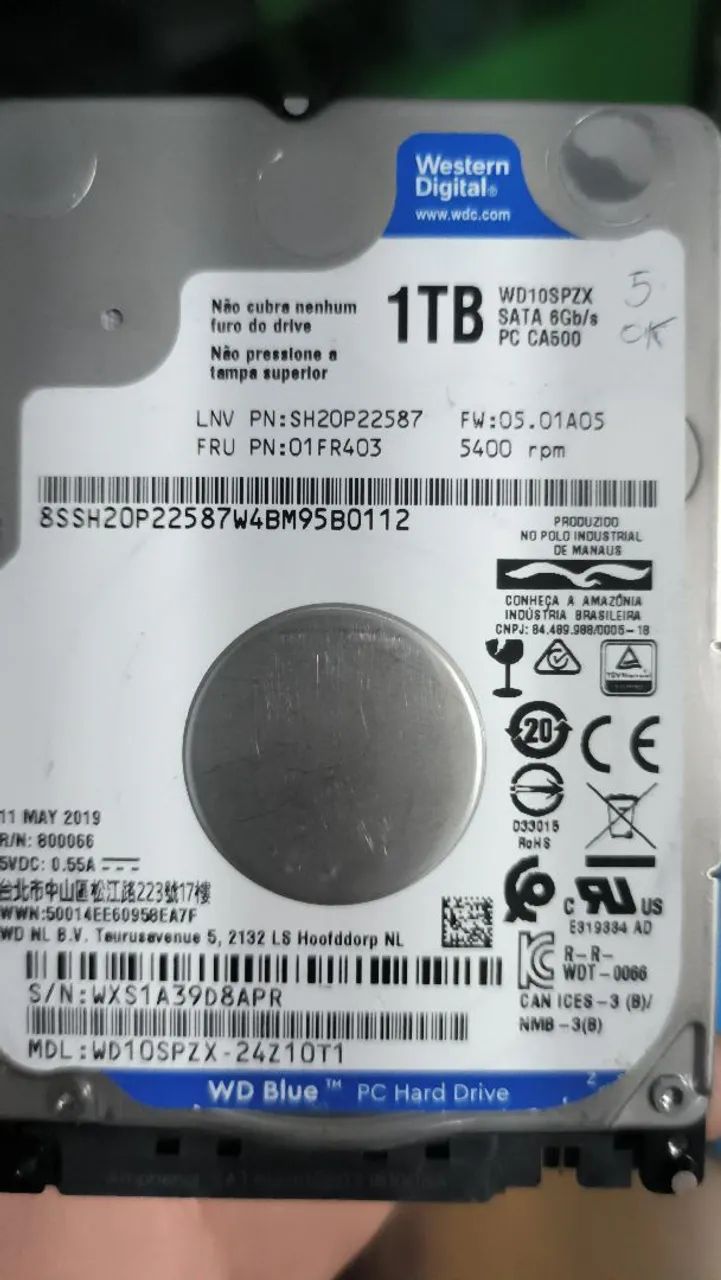 HD 1 TERA NOTEBOOK 2.5 NOVO  - Foto 5