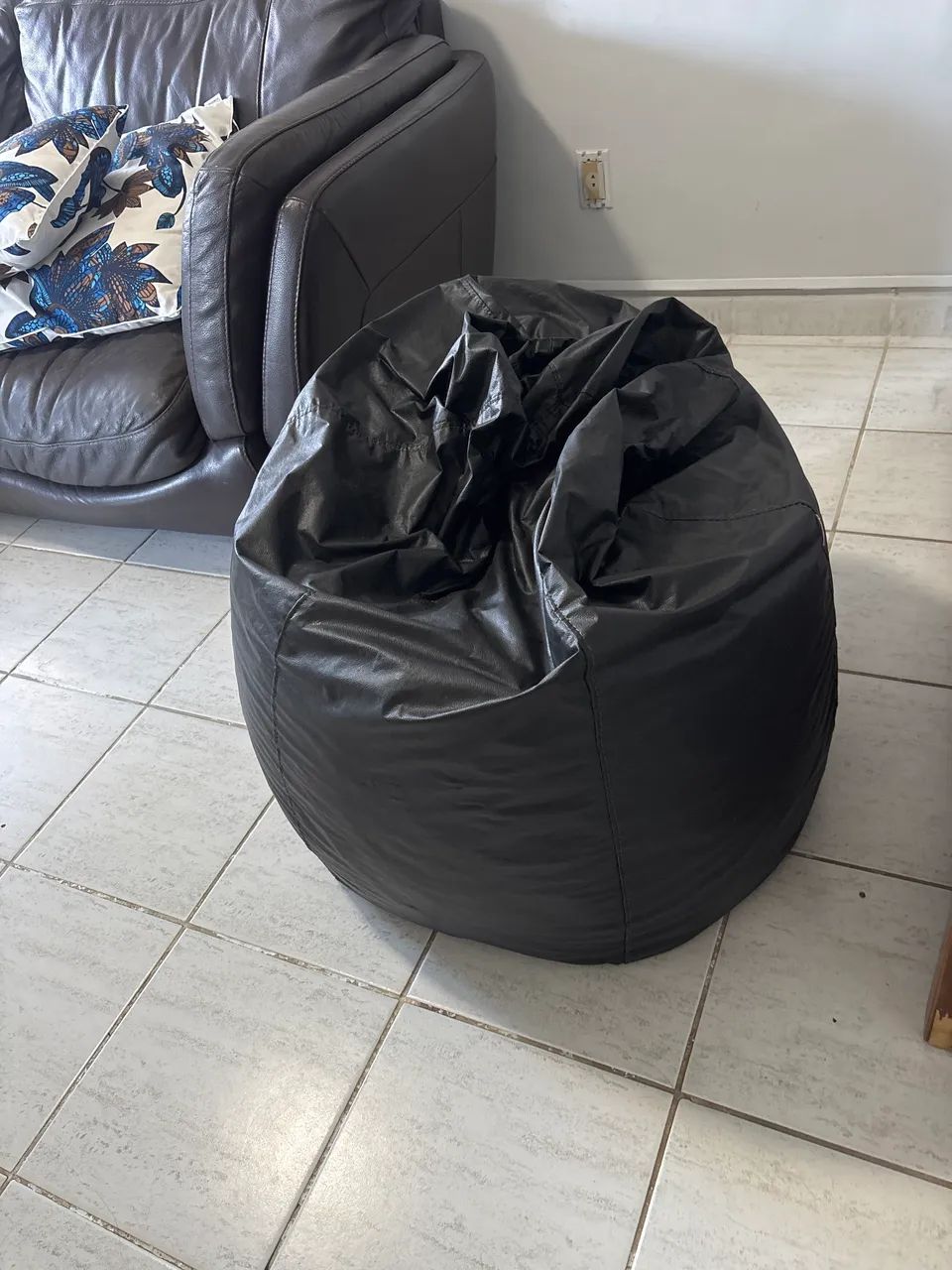 2 Puff Bag Tok&Stok Preto - Novíssimo - Foto 4