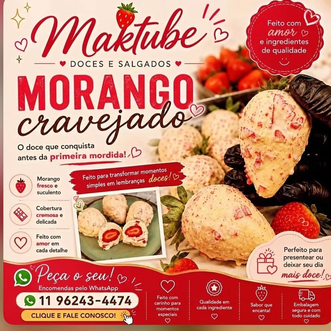 Morango cravejado