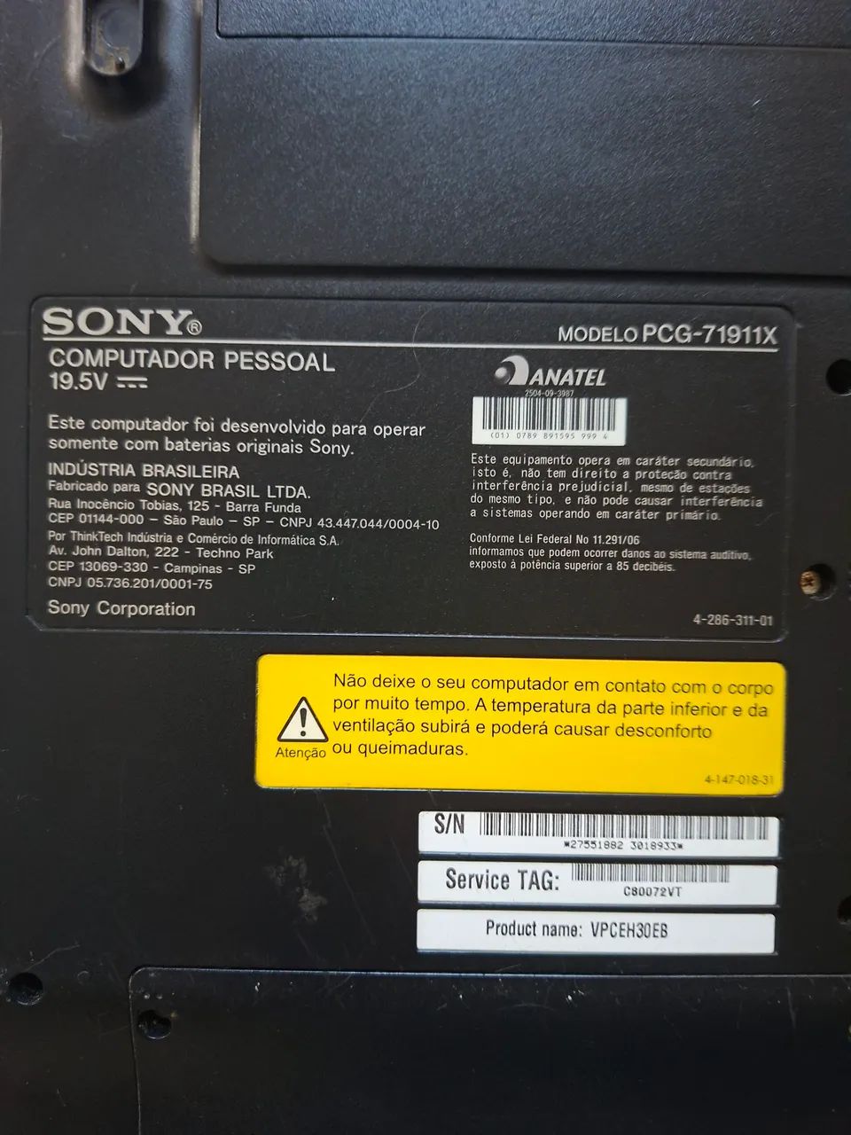  Notebook Sony VAIO - Para Retirada de Peças - Foto 5
