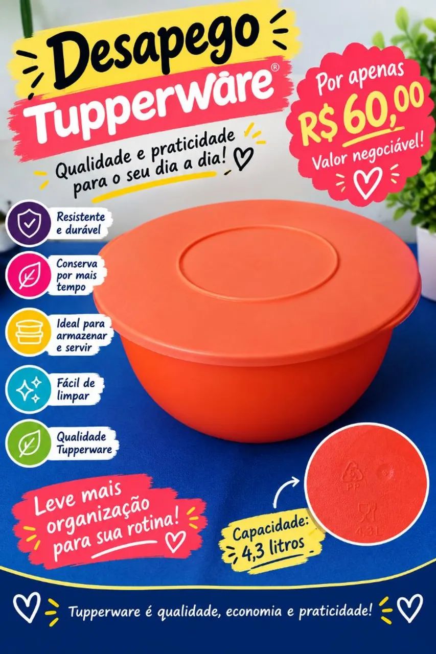 Desapegando de uns potes da Tupperware  - Foto 4