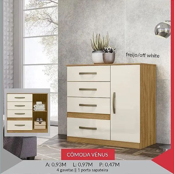 Cômoda VÊNUS freij/off