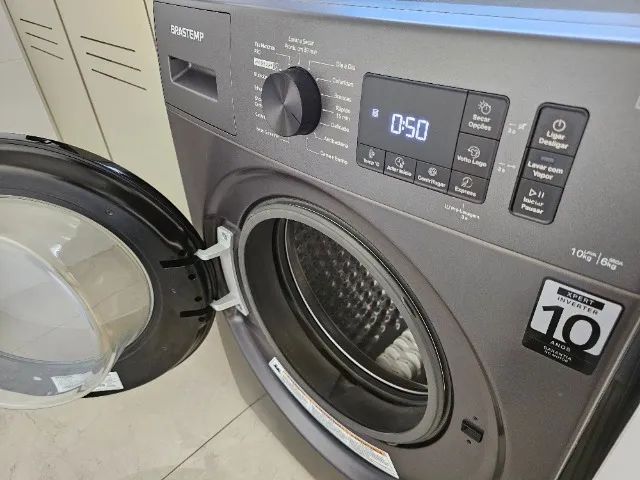 Lava e Seca Brastemp 10 kg BNO10AS Titanium - igual a nova