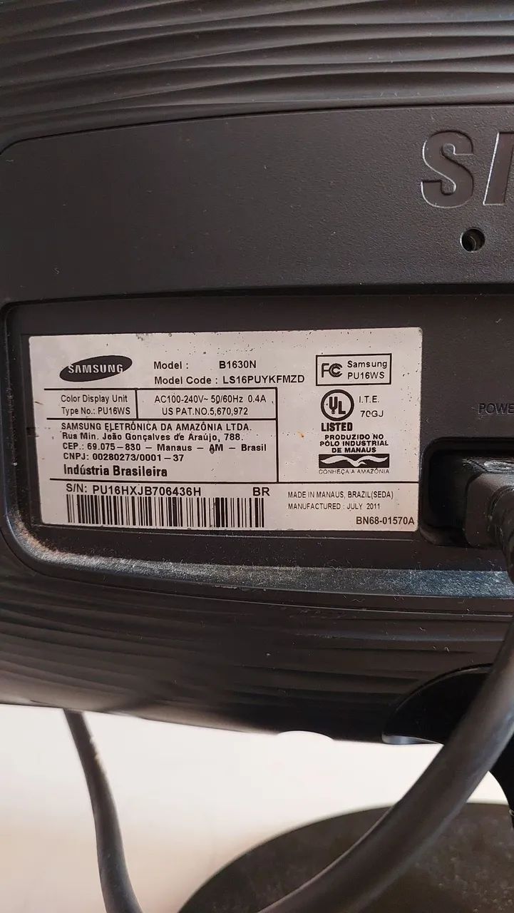 Monitor Samsung pra Retirada de Peças  - Foto 5