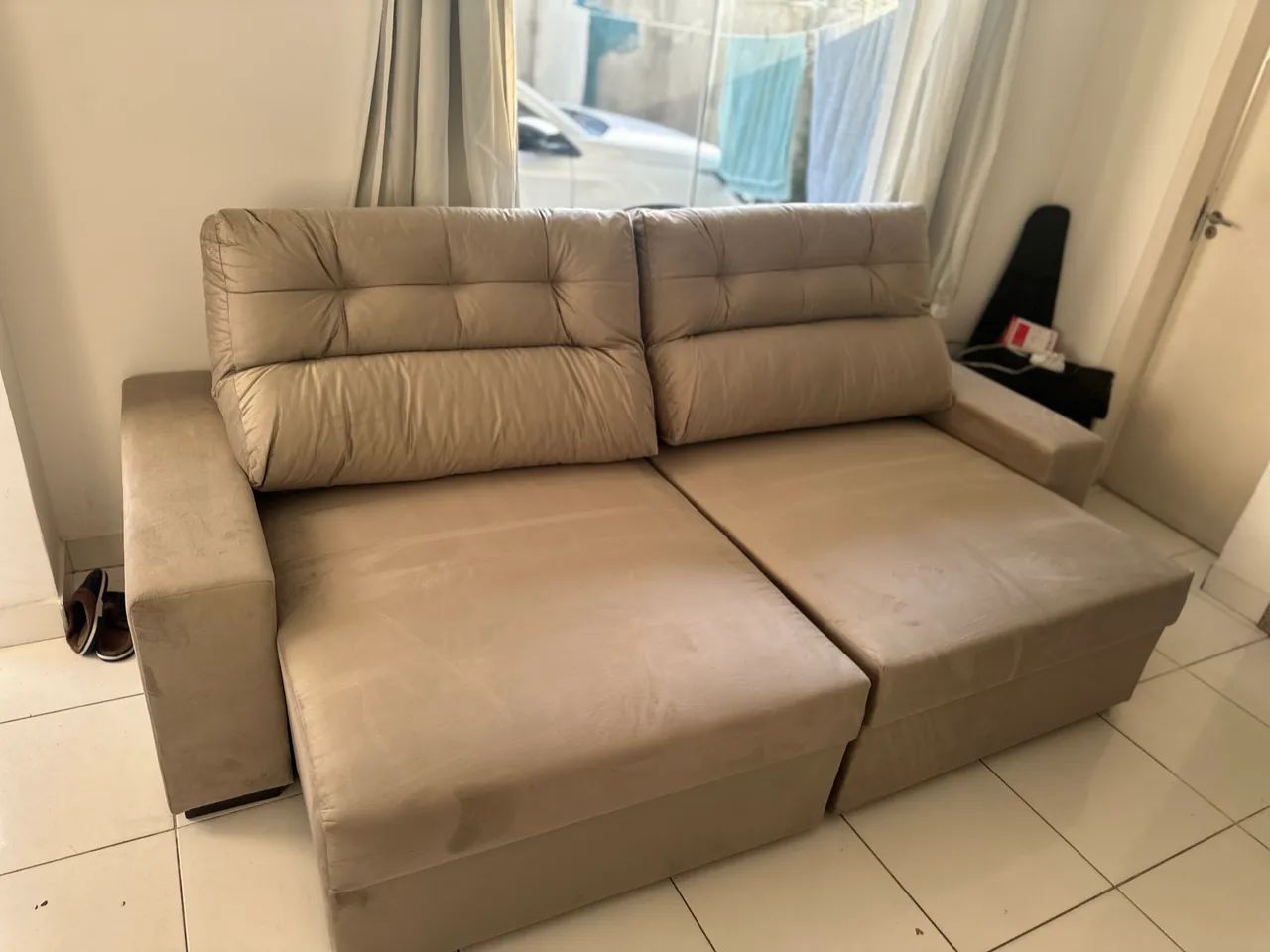 Sofá retrátil e reclinável 2,50 / NOVO / entregamos 