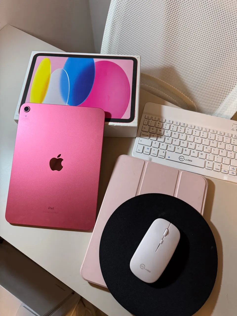 iPad 10ª Geração Rosa 64GB + Teclado Case + Mouse - Foto 2