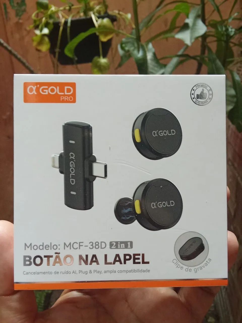 Microfone de Lapela Profissional modelo botão imã 