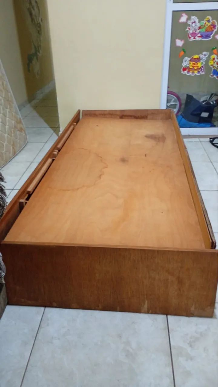 Cama de solteiro de madeira já desmontada  - Foto 2