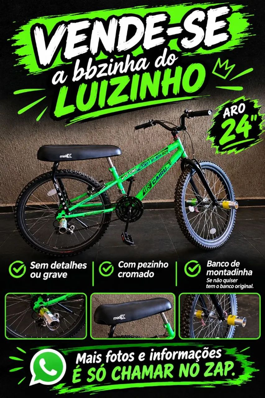 Bicicleta infantil aro 24 