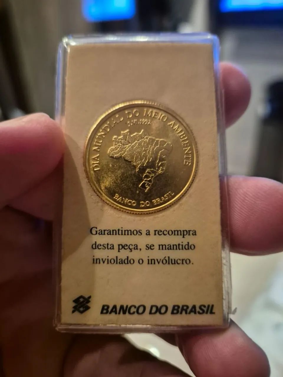 MOEDA DE OURO PURO 999 BANCO DO BRASIL, 20g  