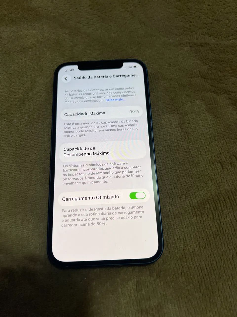 iPhone 12 - Azul - 64GB - Bateria 90% - Impecável  - Foto 2
