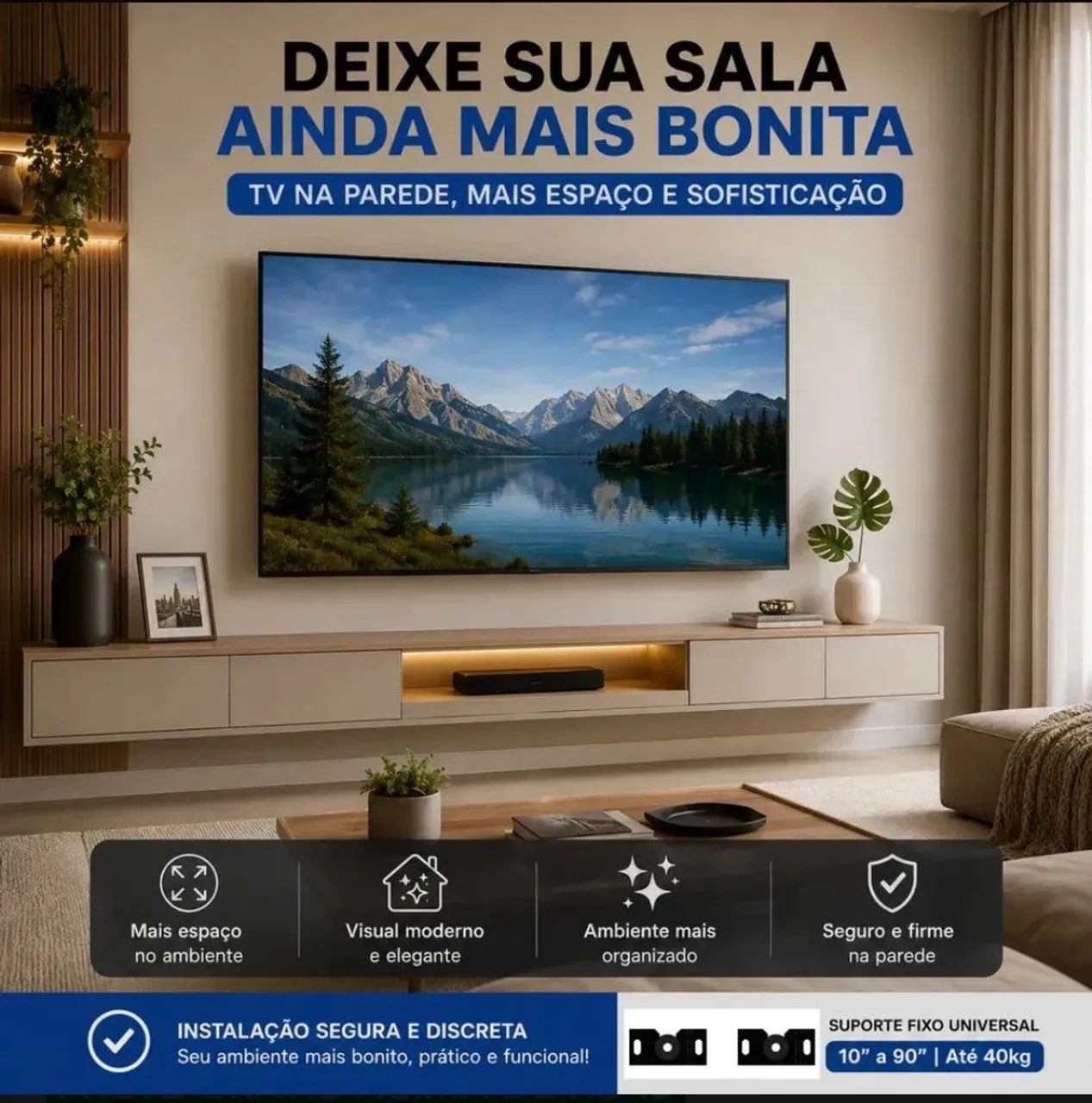 Instalação de suporte para TV - Foto 3