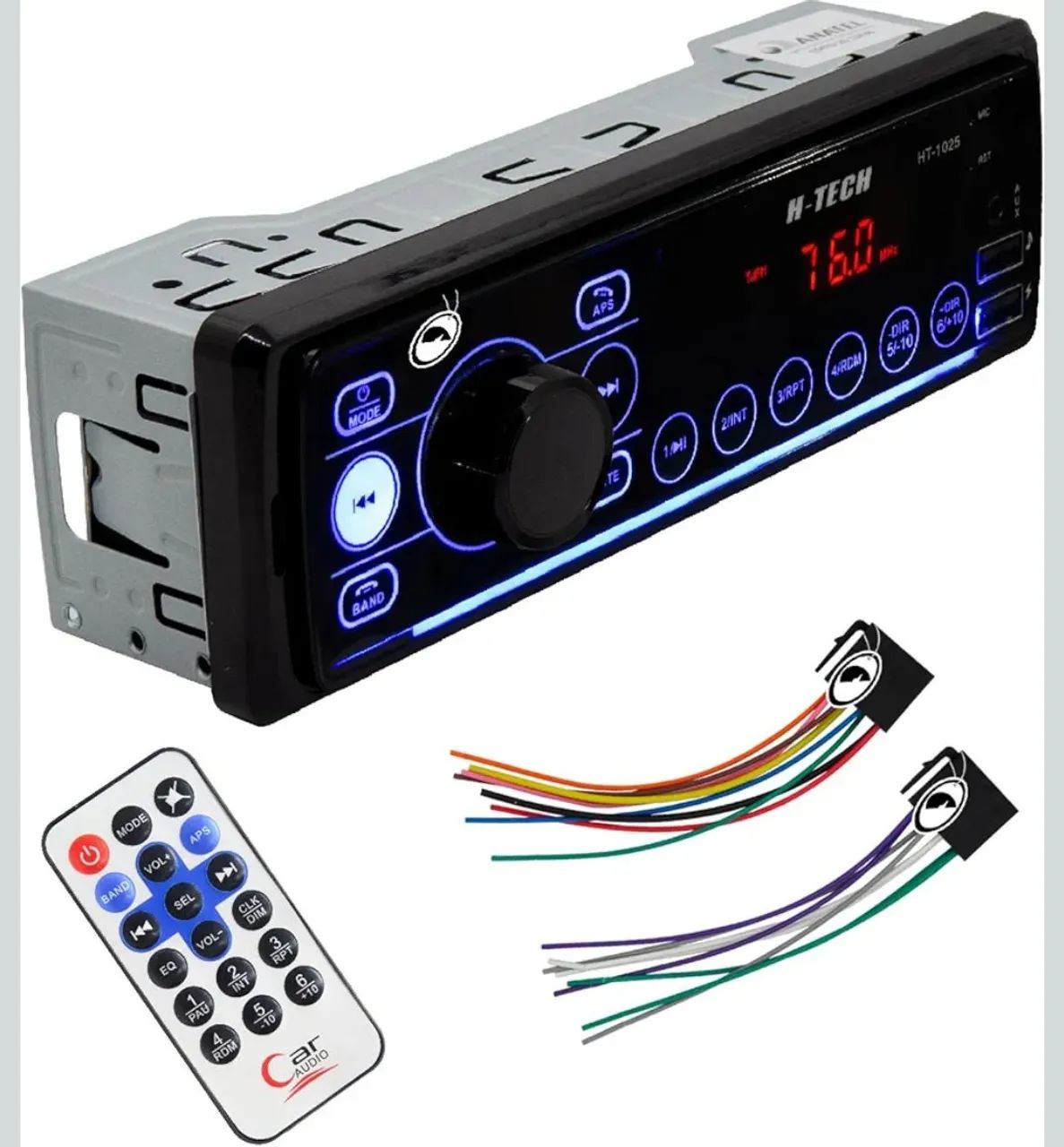 Som automotivo Bluetooth Dual USB auxiliar Atendimento Celular  - Foto 4