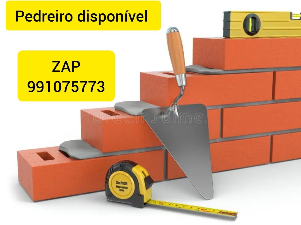 Pedreiro disponível 