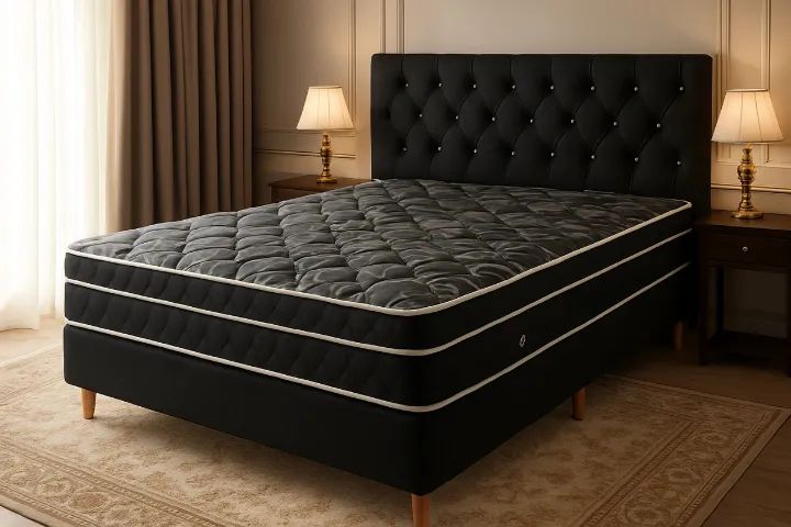 Colchão Massageador com Base Box e Cabeceira Majestic - Foto 4