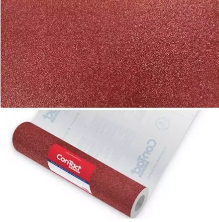 Contact Vermelho Glitter 45cm x 10m