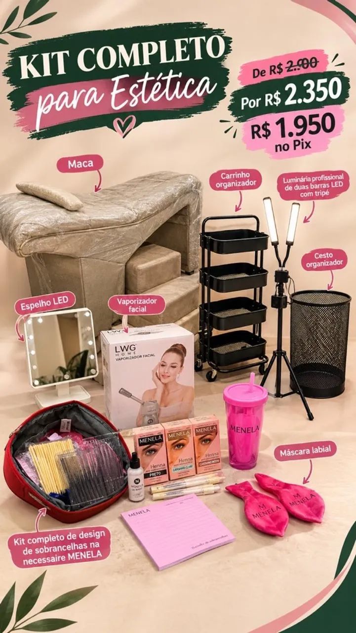 Kit Completo Estética com Brindes Exclusivos 