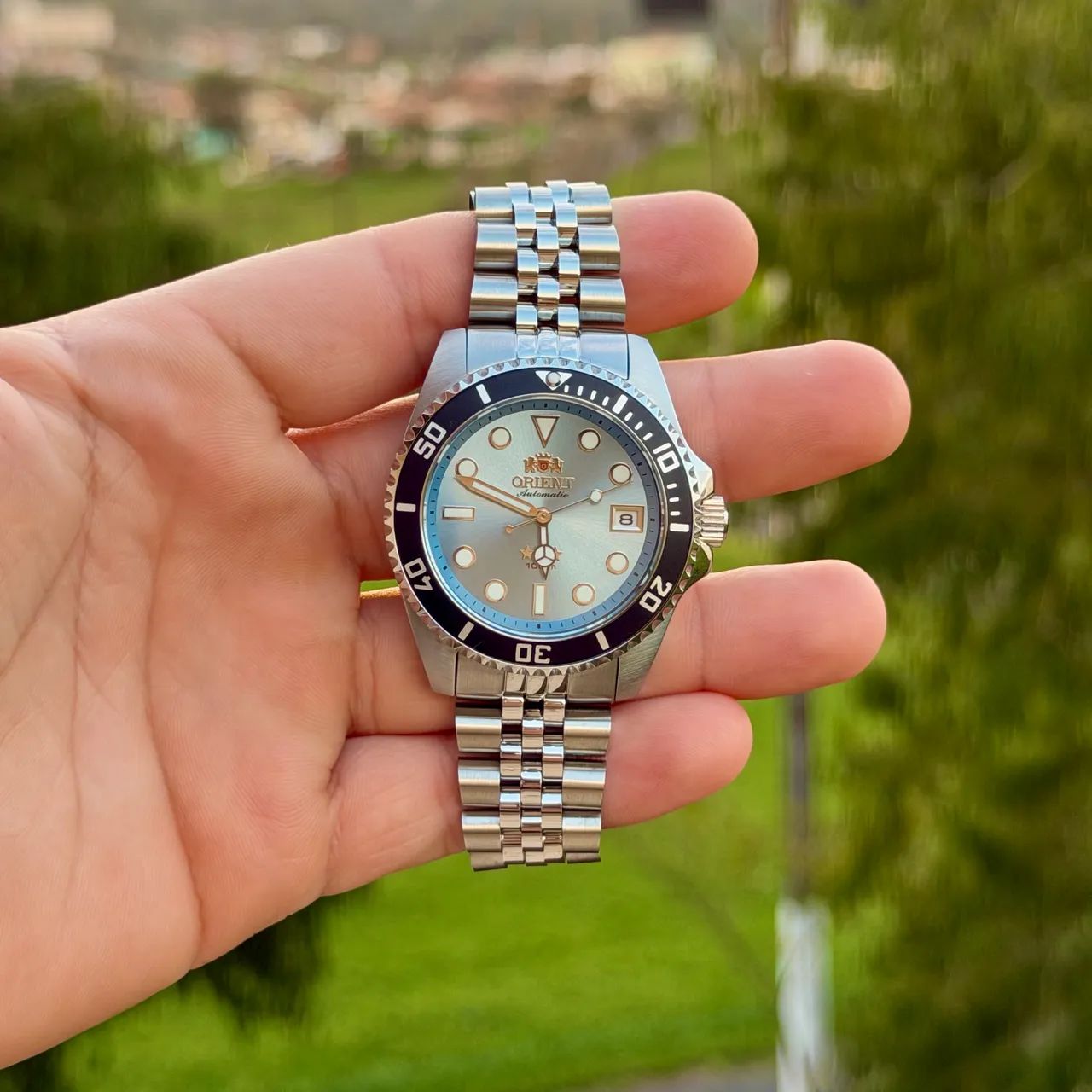 Orient Submarine 39mm Azul Celeste Automatico